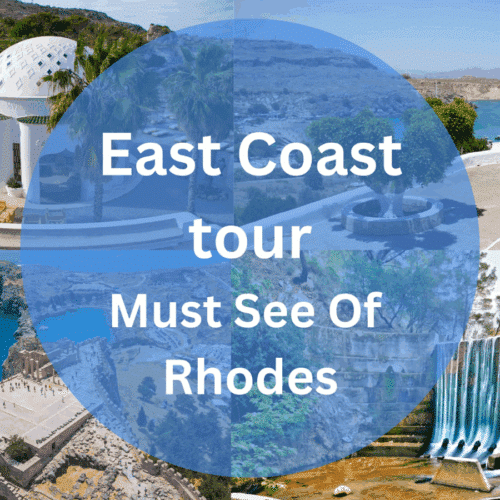 Montage des sites incontournables à visiter sur la côte Est de Rhodes