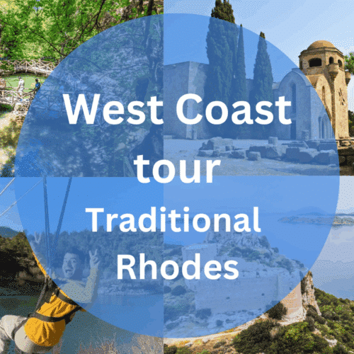 Natural and historical sites to discover on a tour of the west coast of Rhodes
