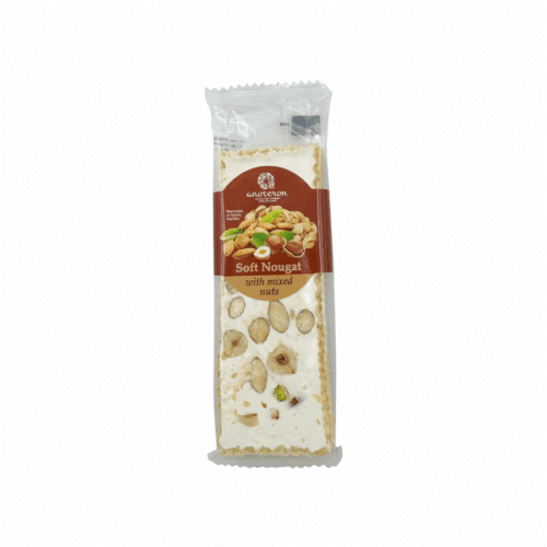 Nougat grec artisanal aux fruits secs – barre moelleuse de 70 g