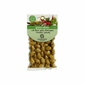 Olive verdi greche con erbe e spezie - bustina da 150g