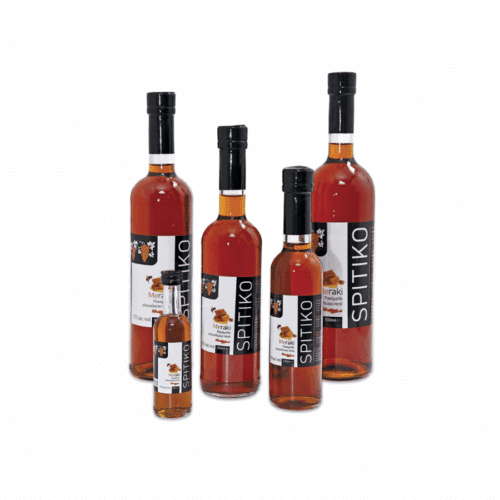 Rakomelo crétois Spitiko Meraki 500 ml – Tsikoudia au miel et épices traditionnelles