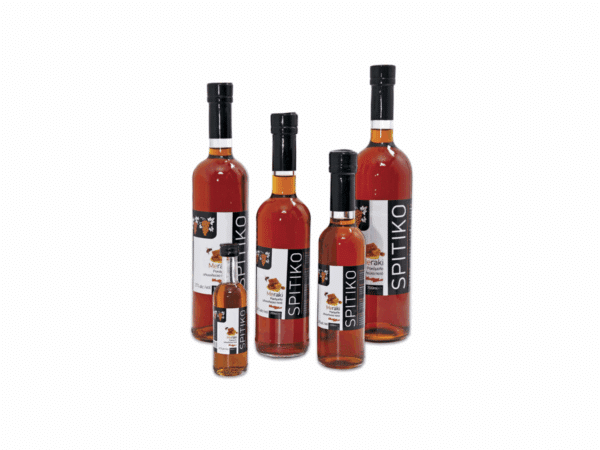 Rakomelo crétois Spitiko Meraki 500 ml – Tsikoudia au miel et épices traditionnelles