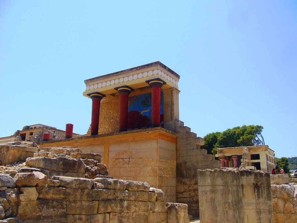 Palais de Knossos en Crète, site archéologique minoen près d’Héraklion