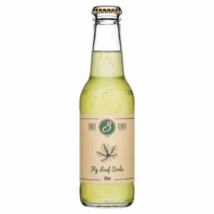 Three Cents fig leaf soda in bottle