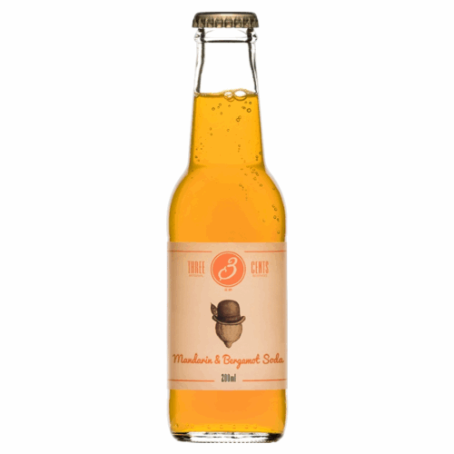 Bouteille Three Cents Mandarine et Bergamote Soda 200 ml