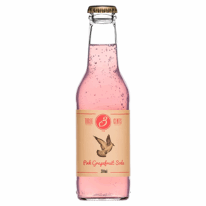 Three Cents Pink Grapefruit Soda in bottle