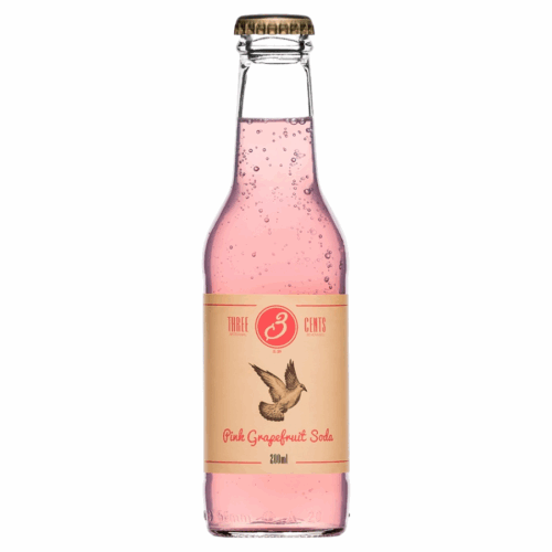 Soda pamplemousse rose Three Cents en bouteille