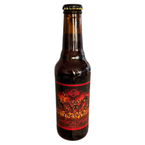 Ελληνική μπύρα Apocalypsi Nissos 330 ml με εικονογραφημένη κόκκινη ετικέτα
