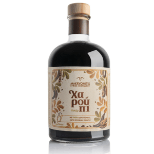 Makryonitis no-sugar-added Greek carob liquor 500 ml glass bottle