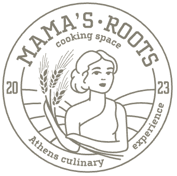 Λογότυπο χώρου μαγειρέματος Mama's Roots