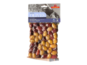 Olives grecques mélangées à l’origan Ilida 250 g – face avant du sachet