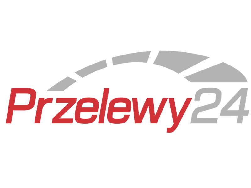 Logo Przelewy24 - online payment solution Poland red and grey