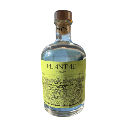 Bouteille de spiritueux botanique grec PLANTAE, 40 % vol, format 500 ml, Syros Distillery.