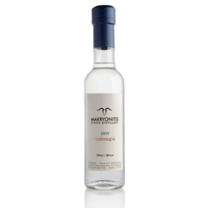 Bottle of artisanal Greek tsipouro 2024 distilled on the island of Syros, tasting format 200 ml, 38% vol.