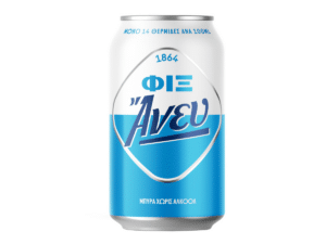 Canette de bière grecque Fix Anef sans alcool 300 ml, rafraîchissante et légère