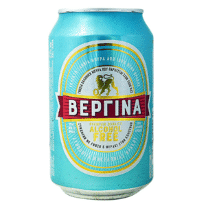Lattina di birra analcolica Vergina 330 ml