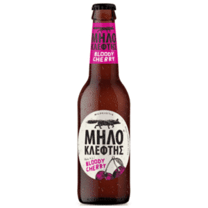 Bottiglia di sidro di frutta rossa Milokleftis Bloody Cherry