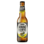 Bouteille de cidre Milokleftis Tropical, saveur pomme-ananas-citron, 330 ml