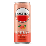 Lattina da 300 ml di birra Amstel Radler al pompelmo rosa