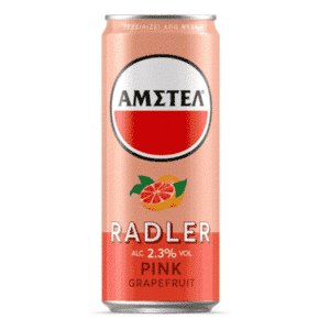 Lattina da 300 ml di birra Amstel Radler al pompelmo rosa