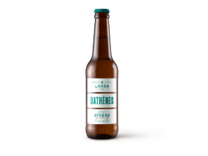 Bouteille de 330 ml de bière lager D’Athènes