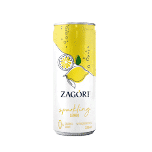 330 ml can of Zagori lemon sparkling water