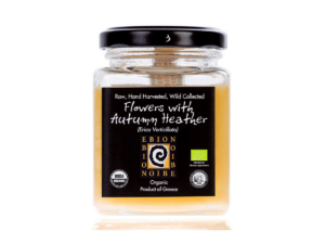 Pot de 500 g de miel biologique grec aux fleurs de bruyère d’automne