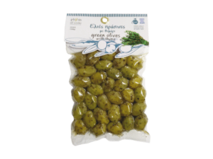 250 g di olive verdi Physis di Creta al timo