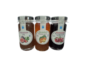 Coffret mini confitures Physis of Crete figue, figue de barbarie et grenade framboise 3 x 100 g